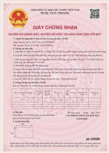 09 trường hợp cấp đổi sang sổ đỏ mới có mã QR từ ngày 01/01/2025