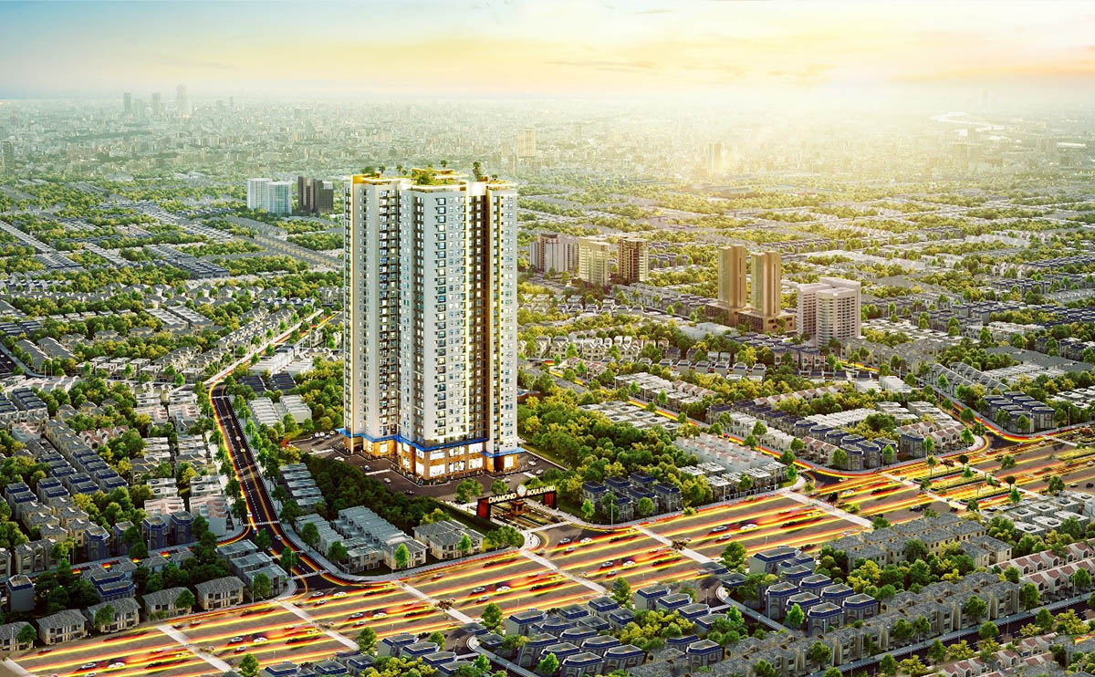 Diamond Boulevard nằm ngay vị trí đắc địa trên mặt tiền Quốc lộ 13